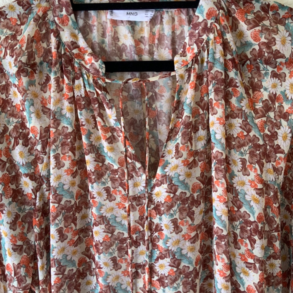 MNG by Mango Boho Babydoll Dress Size 10+/-